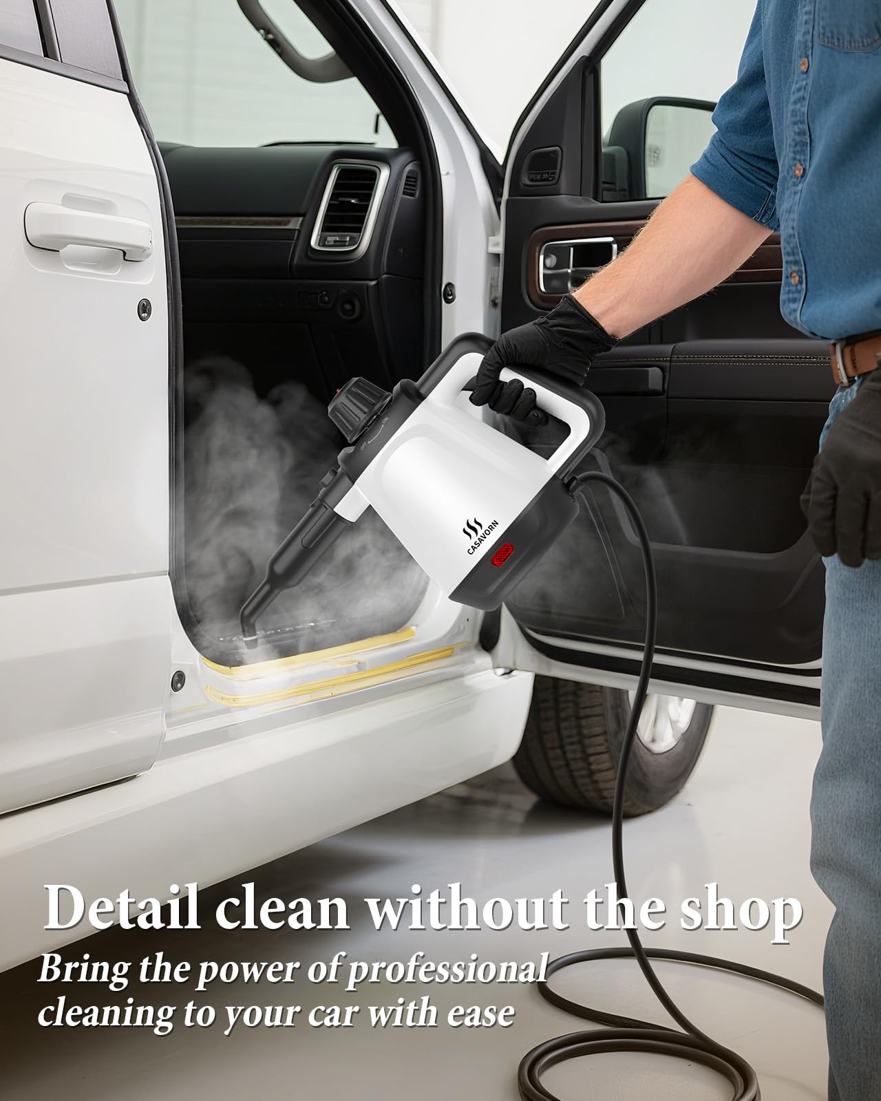 1200W Handheld Steam Cleaner for Home, Powerful Natural Multi‑Surface Steam Cleaner with 12 Accessories, 13.5oz Pressurized Steamer for Deep Cleaning Tile, Grout, Showers, Bathrooms, Kitchens & Car